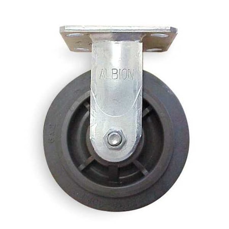 Zoro Select Rigid Plate Caster, TPR, 6 in., 600 lb. 05XS06251RG