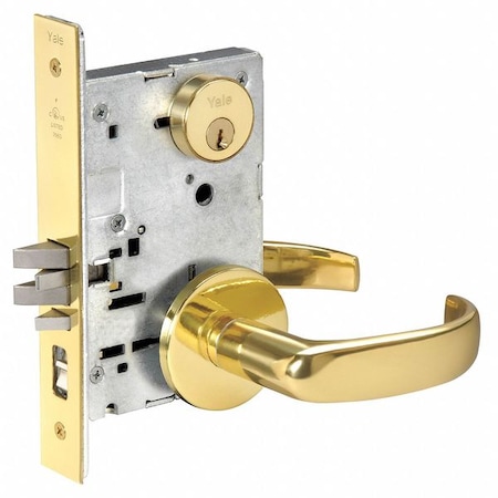 Assa Abloy Accentra Heavy DutyMortise Lockset, Lever, Number of Keys: 2 PBR8807FL X 605