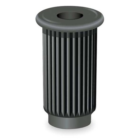 Zoro Select Stem Caster Socket, 1-3/4 in. H, PK5 SR1616BK-PE