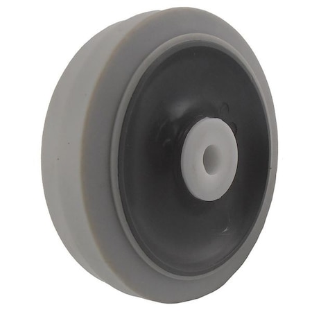 Zoro Select Caster Wheel, Gray, 70 Shore A, 1/2 in Bore 5VT79