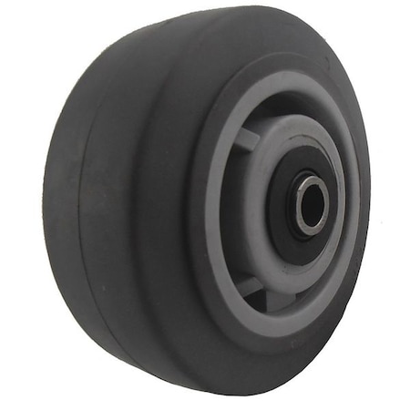 Zoro Select Caster Wheel, TPR, 5 in., 375 lb., Gray 5VT80