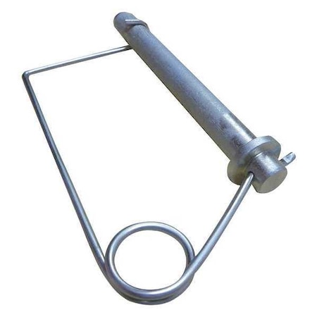 Zoro Select Safety Pin, Steel, Not Graded, Zinc Plated, 5/8 in Pin Dia, 4 in Usbl L, 5 3/4 in L U39681.062.0400