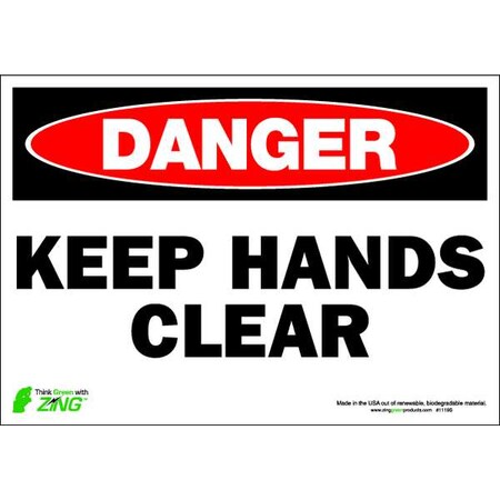Zing Danger Sign, Polyester, Rectangle, English 1119S