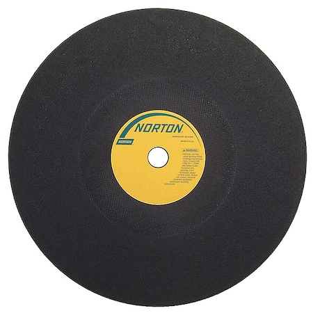 Norton Abrasives Abrasive Cut-Off Wheel, Type 1, 26 in Dia, 0.2188 in Thick, 1 3/4 in Arbor Hole Size, 24 Grit 69083166431