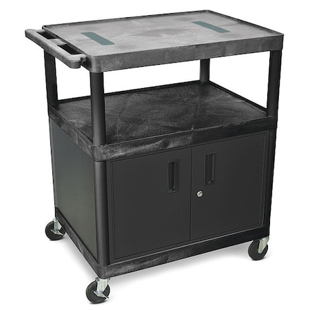 Zoro Select Mobile Workbench Cabinet, 24 In. W, Black LE40C-B