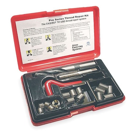 Zoro Select Free-Running Helical Insert Repair Kit, Helical Inserts, M10-1.50, M5-0.8, M6-1, M8-1.25, Plain 5WU74