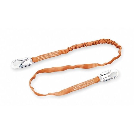Honeywell Miller Titan(TM) Shock Absorbing Lanyard, 6 ft. Length, Snap Hook, Steel, 1 Leg(s), 310 lb. Weight Capacity T5111-Z7/6FTAF