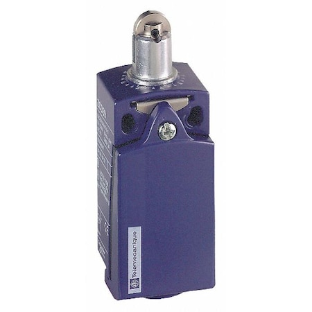 Telemecanique Sensors Limit Switch, Plunger, Roller, 1NC/1NO, 10A at 240V AC, Actuator Location: Top XCKD2102N12