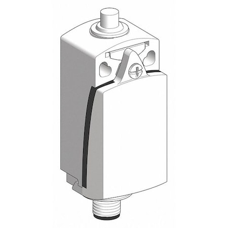 Telemecanique Sensors Limit Switch, Plunger, 1NC/1NO, 4A at 240V AC, Actuator Location: Top XCKD2110M12