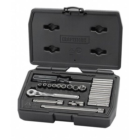 Craftsman Industrial 1/4" Drive Socket Set, 21 pcs 9-24777