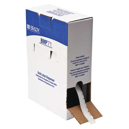 Brady Label Tape Cartridge, White, Labels/Roll: Continuous M71C-475-422