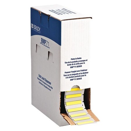 Brady Cartridge Label, Yellow, Labels/Roll: 1000 BM71-187-175-342YL