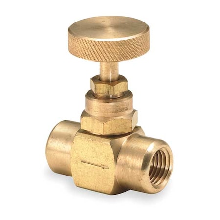 Weksler Valve, Needle, 1/4 In, Brass, 600 PSI BBV4