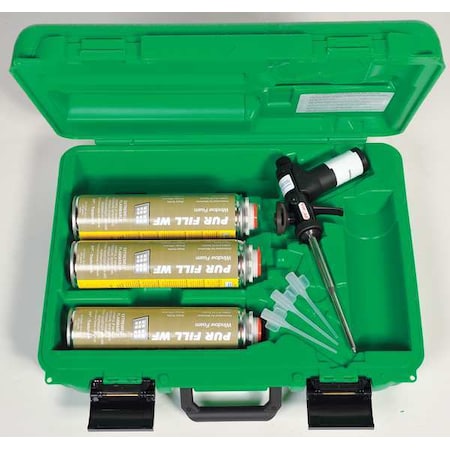 Todol Spray Foam Sealant Kit, Foam Dispenser Application Method _, Green Case Kit, Yellow SPSWF