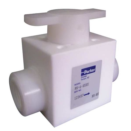 Parker 1/4" FNPT PTFE Ball Valve Inline MV-6-1414-0