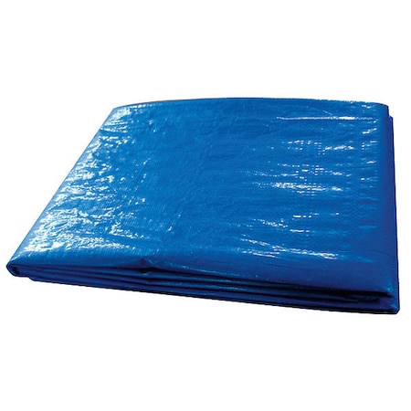 Zoro Select Standard Duty Tarp, 9 ft 6 in x 11 ft 4 in, 5.1 Mil, Blue, Polyethylene 5WTL9