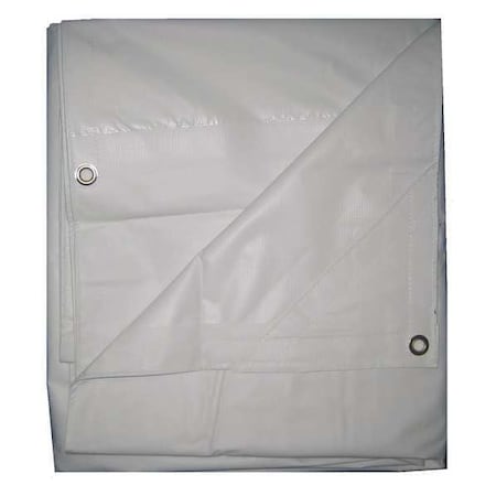 Zoro Select Standard Duty Tarp, 10 ft x 20 ft, 5.1 Mil, White, Polyethylene 5WTN1