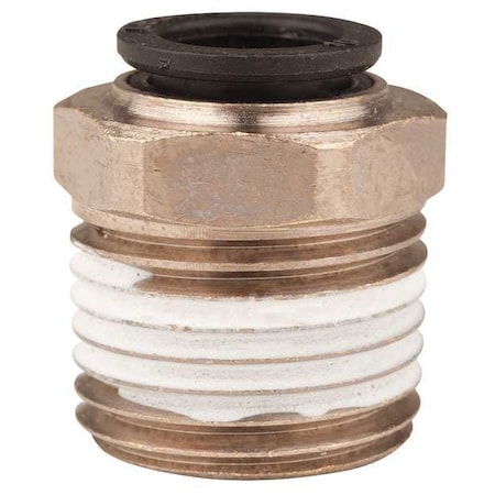 Legris Push-Fit Fitting, 10mm Tube Size, Brass, Silver, 10 PK 3175 10 22