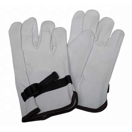Condor Electrical-Insulating Glove Protectors, Goatskin, 10" Length, White, Size 10 3RNA1
