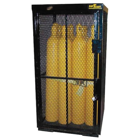 Saftcart Gas Cylinder Cabinet, 42X39, Capacity 16 SECURITY CAGE