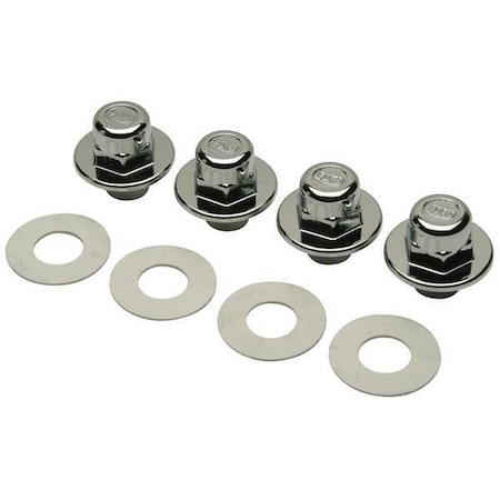 Zurn Cap Nuts and Washers, For 1WXD4, 1WXD5 PK4 P1203-FINISHTRIM
