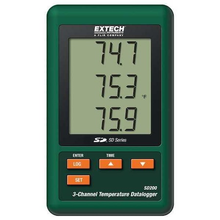 Extech Temperature Datalogger, 3 Channel SD200