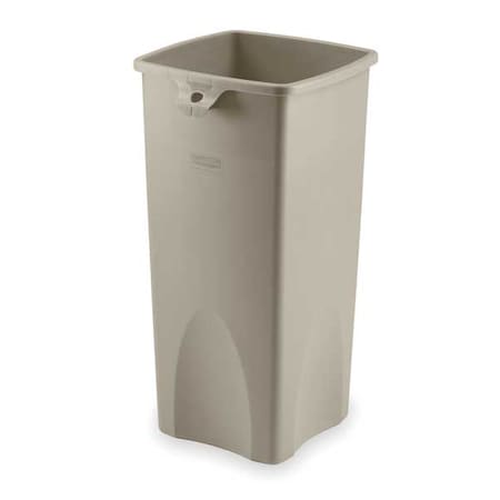 Rubbermaid Commercial 23 gal. Stainless Steel Square Trash Can, Beige 7YA64