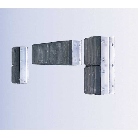 Zoro Select Dock Bumper, 10x4-1/2x14-3/4 In., Rubber 5W824