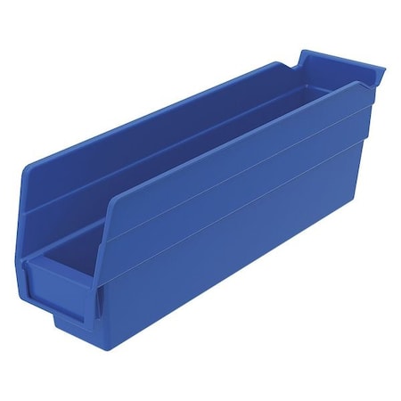 AKRO-MILS 7 lb Shelf Storage Bin, Plastic, 2 3/4 in W, 4 in H, Blue, 11 5/8 in L 30110BLUE