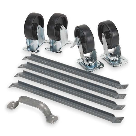 Akro-Mils Gray Steel Mobile Kit, 5 1/2 in H 30424