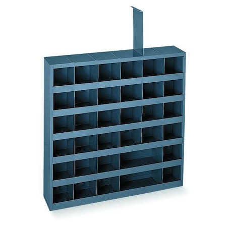 Durham Mfg Prime Cold Rolled Steel Pigeonhole Bin Unit, 4 3/4 in D x 23 3/4 in H x 23 3/4 in W, 6 Shelves 314-95