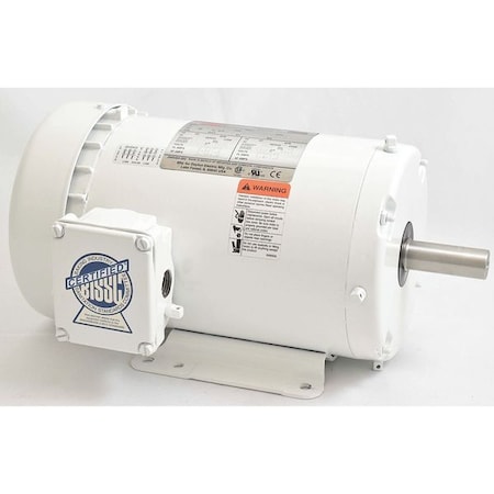 Dayton Washdown Motor, 3 Ph, TEFC, 1 HP, 1760 rpm 5XAT8
