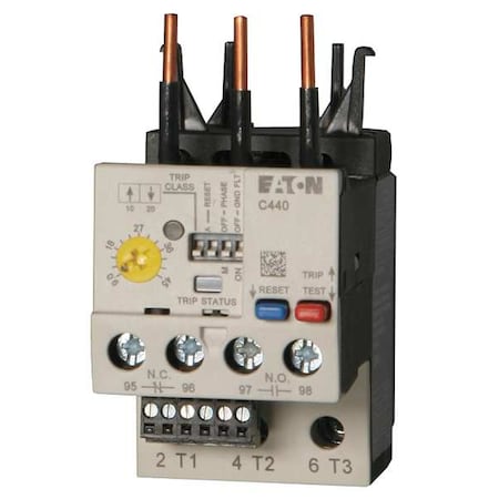 EATON Overload Relay, 1 to 5A, Class 10/20/30, 3P XTOE005CCS