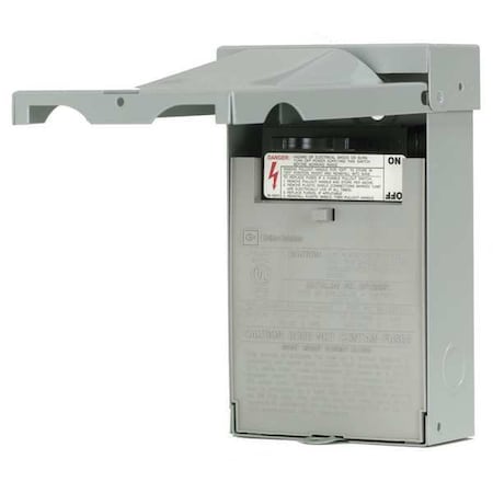 Eaton Disconnect Switch, Fusible, DPST, Single Phase, NEMA 3R, Indoor/Outdoor, Polycarbonate ACD222RNM-A2