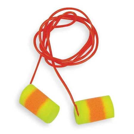 3M E-A-R Classic SuperFit Disposable Foam Ear Plugs, Cylinder Shape, 33 dB, Orange/Yellow, 200 PK 311-1125