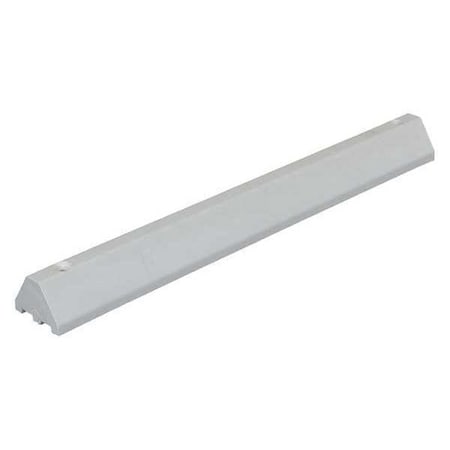 Zoro Select Parking Curb, HDPE, 4 in Height, 6 ft Length, 15 lb, White 1790W