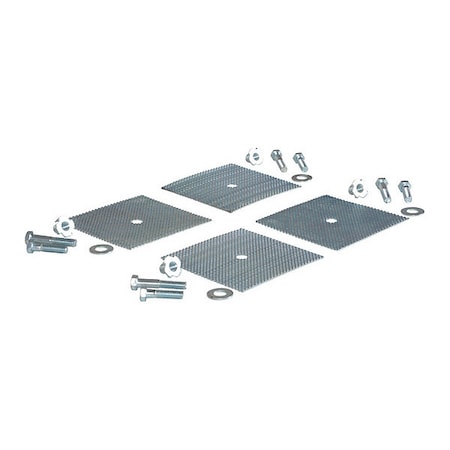 Zoro Select Speed Bump Glue Down Kit, Stainless Steel, Steel, 4 in Height, 9 in Length, Silver SB-36-GDK