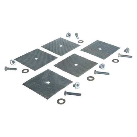 Zoro Select Speed Bump Glue Down Kit, Stainless Steel, Steel, 4 in Height, 9 in Length, Silver SB-108-GDK