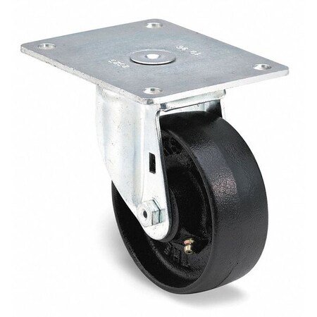 E.R. Wagner Swivel Plate Caster, 450 lb, 4 In Dia 3F08044110801ASR