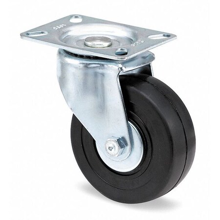 E.R. Wagner Swivel Plate Caster, 250 lb, 3-1/2 In Dia 3F08090090011AOR