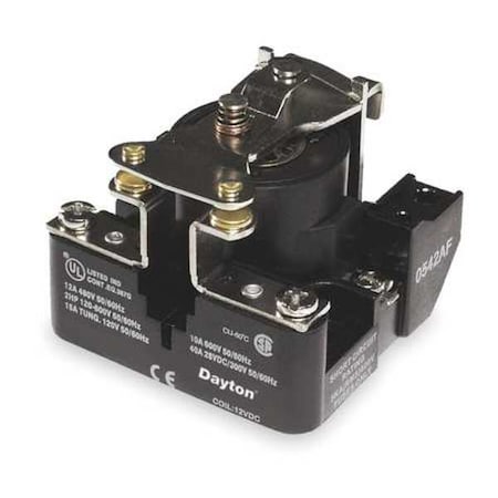Dayton Surface, Open Power Relay, 40 A, 4 Pins, Screw 5X851