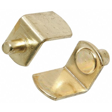 Zoro Select Shelf Clip, Brass Plated, 5mm Pin, PK1000 1-5MM-BRS-N-L