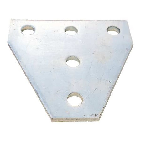 Zoro Select Channel Flat Plate, Silver V351EG