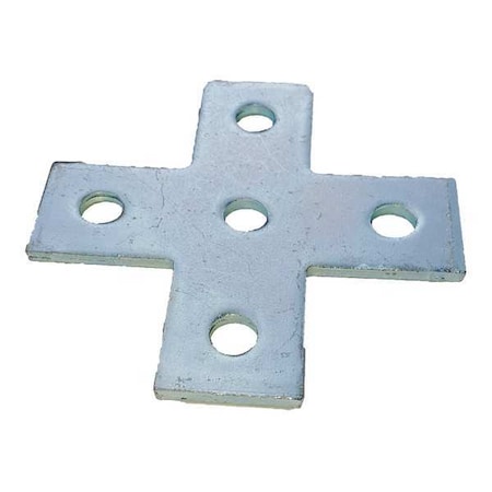 Zoro Select Channel Flat Plate, Silver V349EG