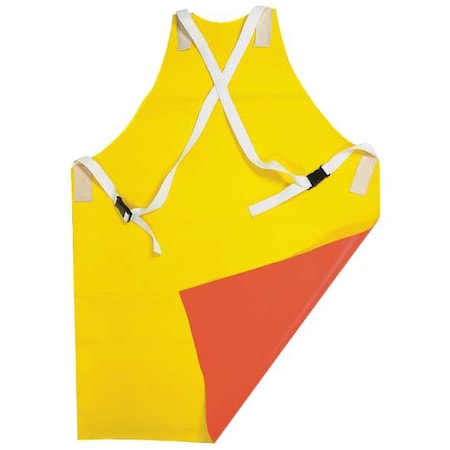 Salisbury Apron, Rubber, 19 oz, 42 in Length, Orange/Yellow, Universal APR1