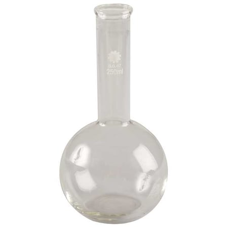 Lab Safety Supply Flask, Flat Bottom, Narrow, 250 mL, PK12 5YHE0 | Zoro