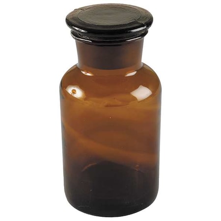 Zoro Select Reagent Bottle, Amber, Wide, 60 mL, PK8 5YHJ0
