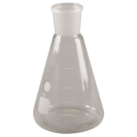 Zoro Select Conical Flask, Ground Mouth, 500 mL, PK6 (Formerly Lab Safety Supply) 5YHR6