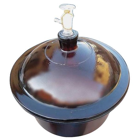 Zoro Select Vacuum Desiccator, Glass, Amber, I.D. 180mm 5YHV2