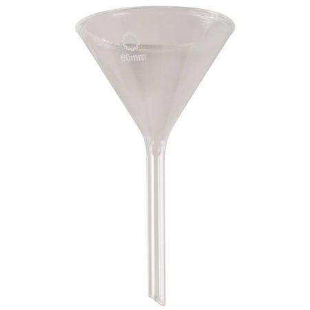 Zoro Select Funnel, Glass, 100mm Rim, 100mm Stem, PK12 5YHW1